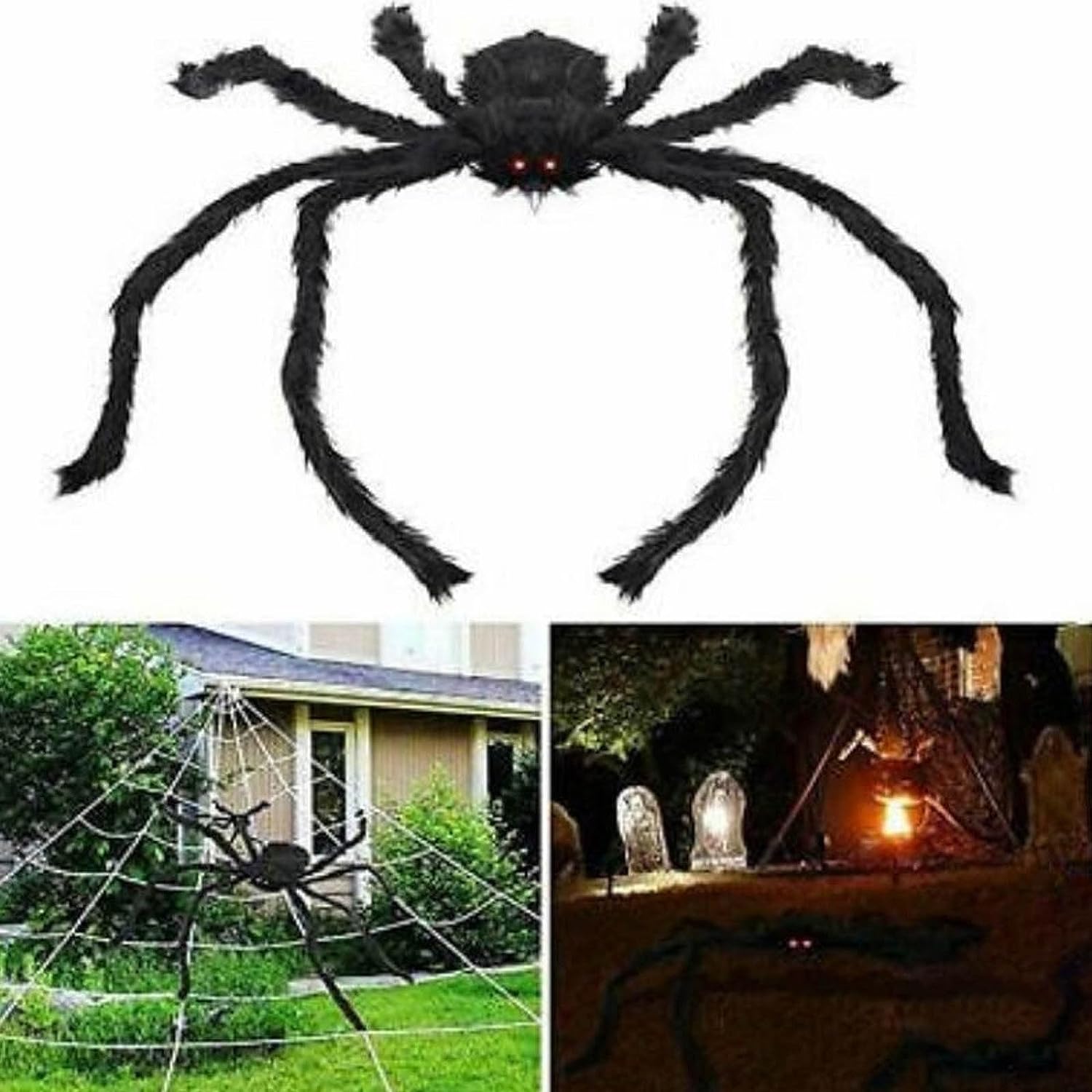 Halloween black giant spider