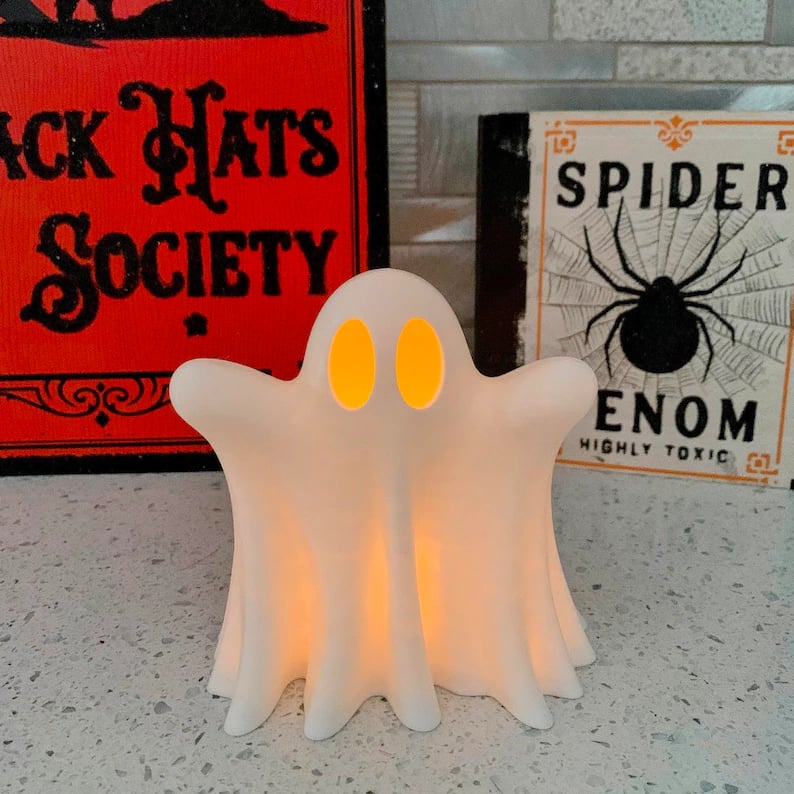 🎃Halloween Decorations - 👻3D Printing Cute Ghosts With Tea Lights