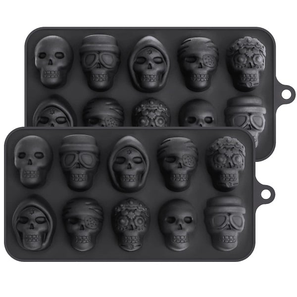 Silicone Chocolate Sugar Skull Mold for Halloween Baking