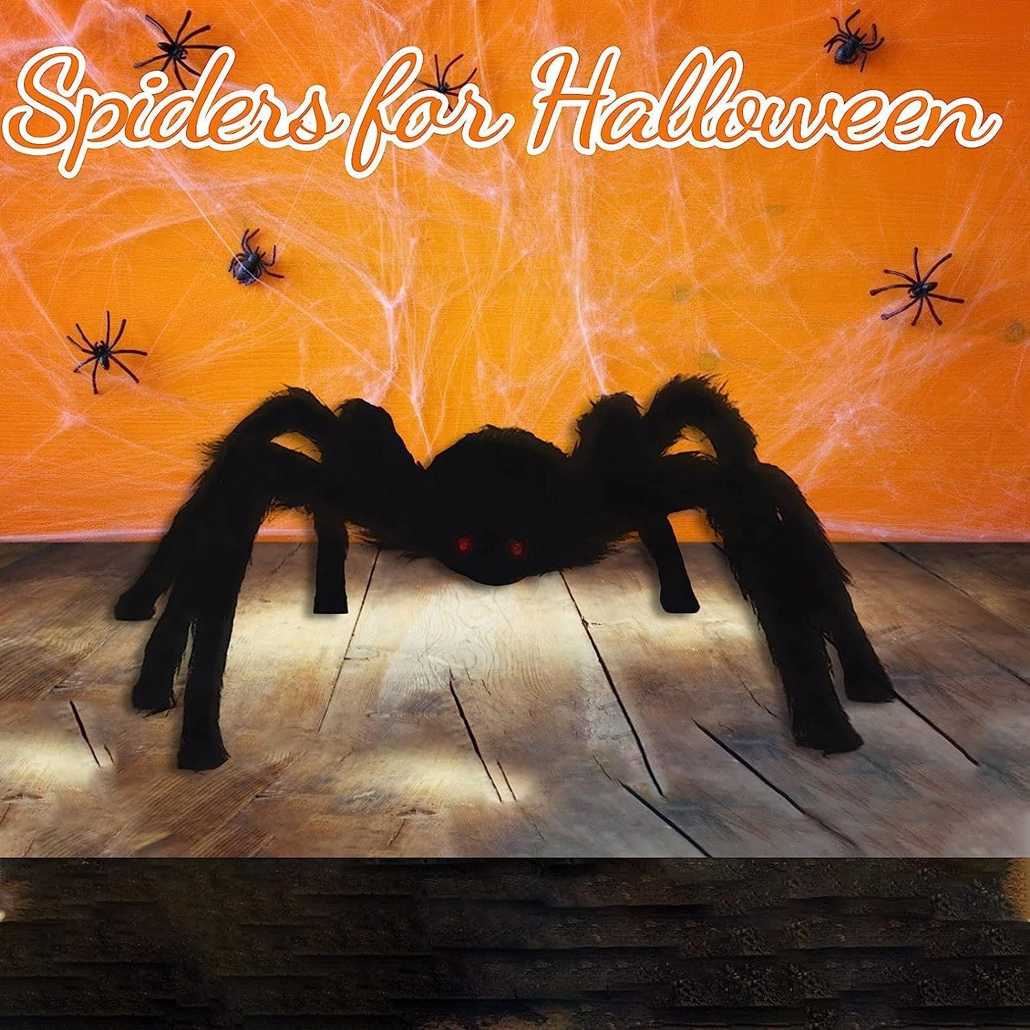 Halloween black giant spider