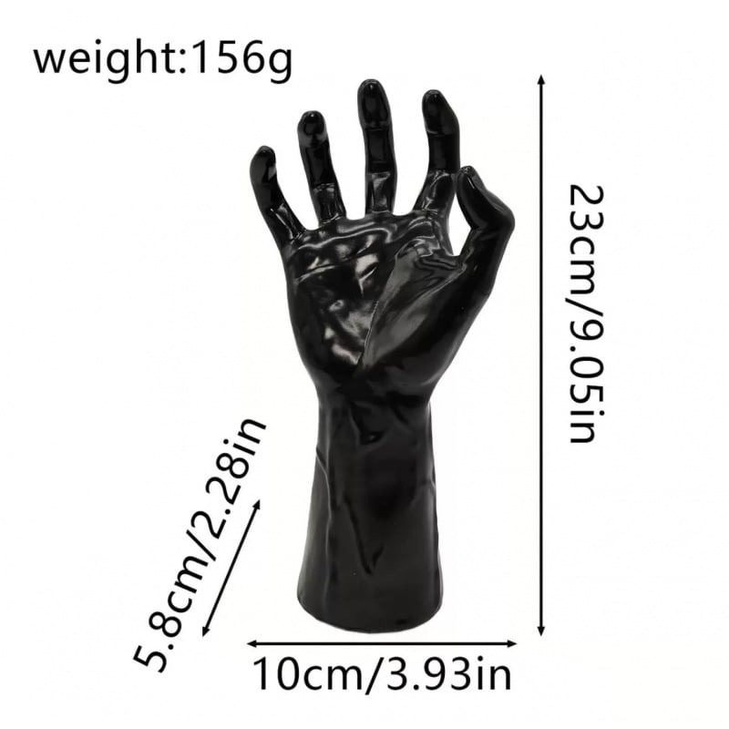 🏆Flash Sale⚡Life-Size Creepy Hands Wall Decor – 3-Piece Set with LED Candles for Gothic Halloween