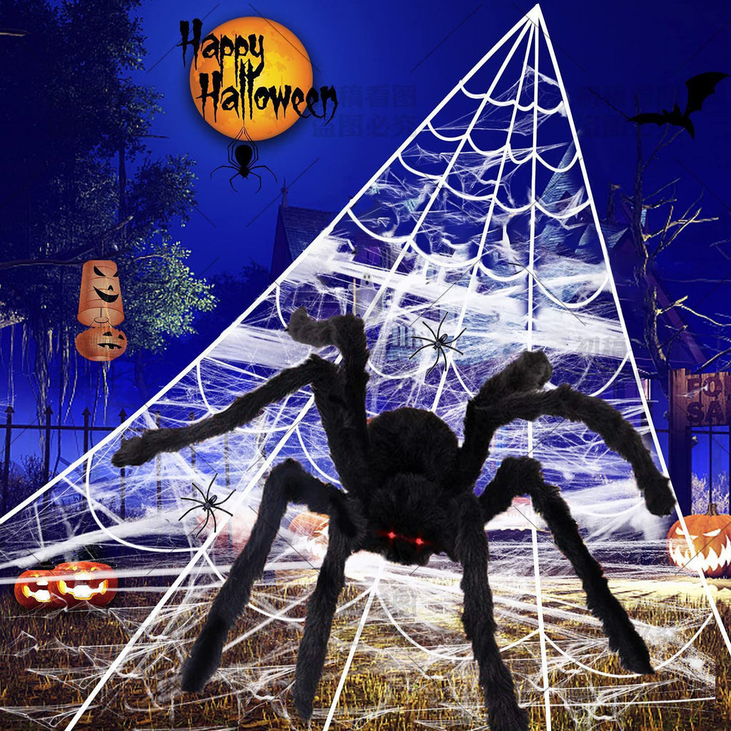 Halloween black giant spider