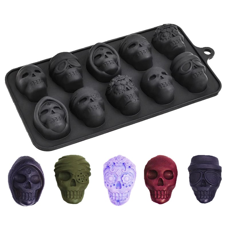 Silicone Chocolate Sugar Skull Mold for Halloween Baking