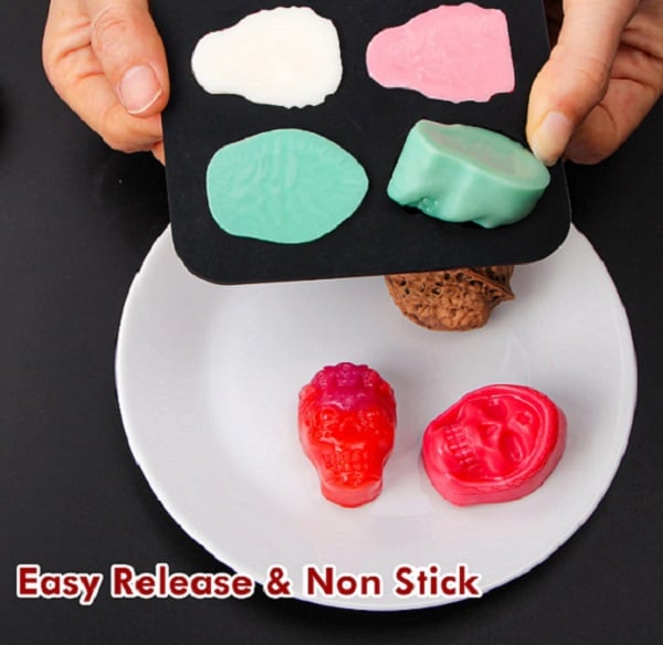 Silicone Chocolate Sugar Skull Mold for Halloween Baking