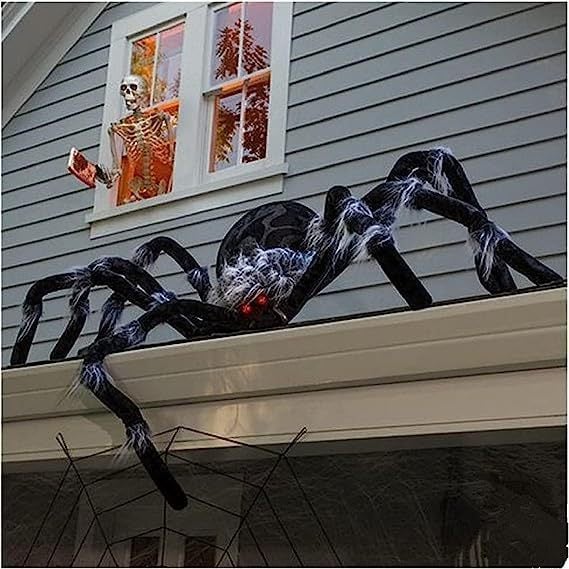 Halloween black giant spider